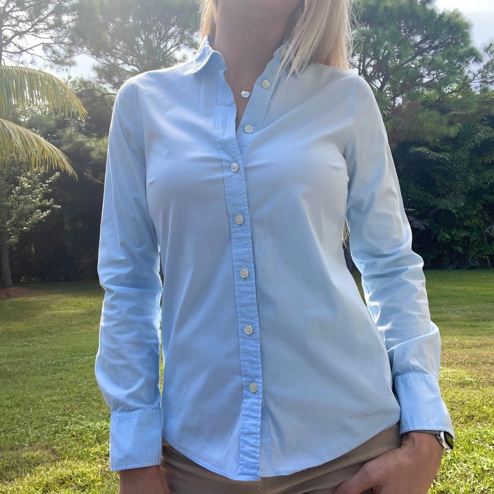 J. Crew Haberdashery Light Blue Button Down Shirt